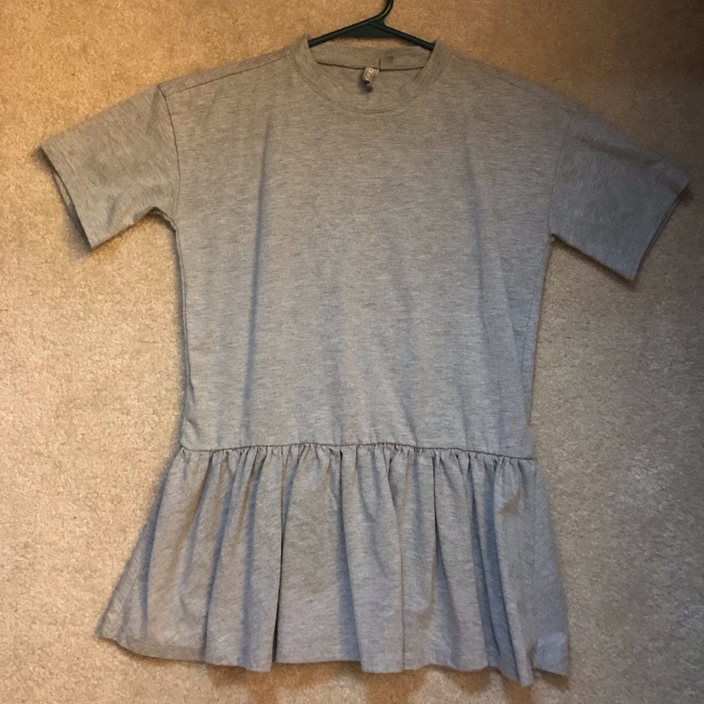 Gray ASOS peplum shirt